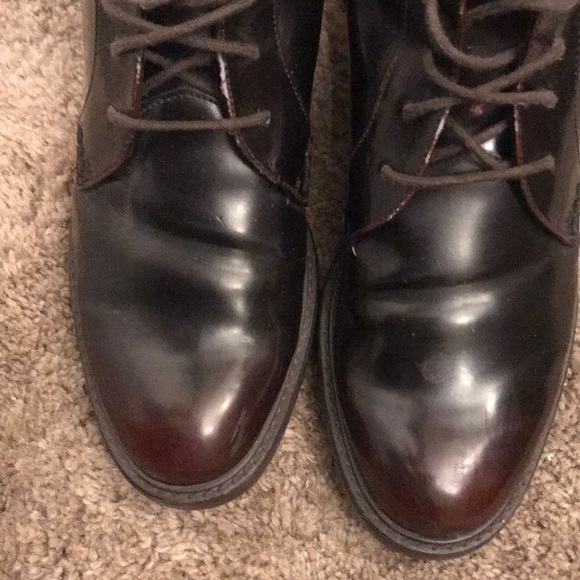 Zara cherry colored combat boots - Picture 5 of 5